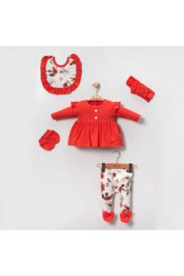 خرید مستقیم از ترکیه و ترندیول لباس خروجی بیمارستان نوزاد دخترانه برند  KUZENLER BEBE با کد YK2056MC