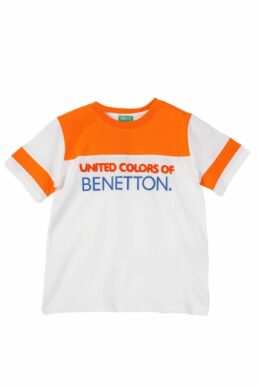 خرید مستقیم از ترکیه و ترندیول تیشرت پسرانه برند بنتون Benetton با کد 9202-Beyaz