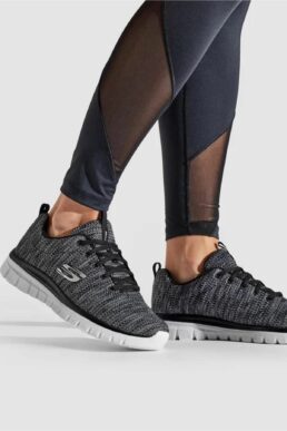 خرید مستقیم از ترکیه و ترندیول اسنیکر زنانه برند اسکیچرز Skechers با کد 22614/BKW-BKW