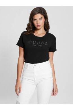 خرید مستقیم از ترکیه و ترندیول تیشرت زنانه برند گس Guess با کد W3GI76K8G01-JBLK