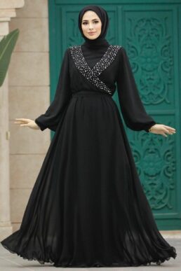 خرید مستقیم از ترکیه و ترندیول لباس بلند – لباس مجلسی زنانه برند نوا استایل Neva Style با کد PPL-22153