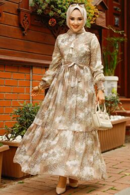 خرید مستقیم از ترکیه و ترندیول لباس بلند – لباس مجلسی زنانه برند نوا استایل Neva Style با کد OZD-33560