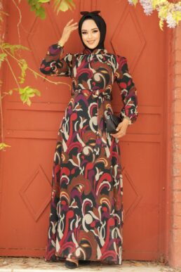 خرید مستقیم از ترکیه و ترندیول لباس بلند – لباس مجلسی زنانه برند نوا استایل Neva Style با کد OZD-27936