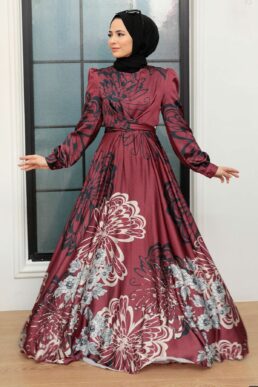 خرید مستقیم از ترکیه و ترندیول لباس بلند – لباس مجلسی زنانه برند نوا استایل Neva Style با کد OZD-3432