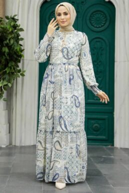 خرید مستقیم از ترکیه و ترندیول لباس بلند – لباس مجلسی زنانه برند نوا استایل Neva Style با کد OZD-33561