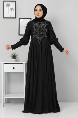 خرید مستقیم از ترکیه و ترندیول لباس بلند – لباس مجلسی زنانه برند مدامهرام ModaMihram با کد 10803