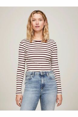 خرید مستقیم از ترکیه و ترندیول تیشرت زنانه برند تامی هیلفیگر Tommy Hilfiger با کد WW0WW40592