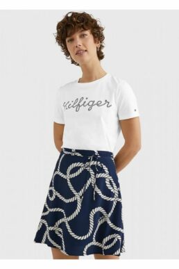 خرید مستقیم از ترکیه و ترندیول تیشرت زنانه برند تامی هیلفیگر Tommy Hilfiger با کد WW0WW37888-YBR