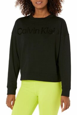 خرید مستقیم از ترکیه و ترندیول سویشرت زنانه برند کالوین کلاین Calvin Klein با کد PF2T2244-BLK