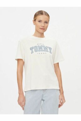 خرید مستقیم از ترکیه و ترندیول تیشرت زنانه برند تامی هیلفیگر Tommy Hilfiger با کد DW0DW17375.YBH