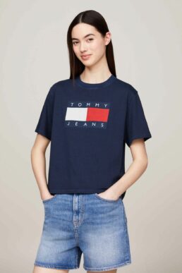 خرید مستقیم از ترکیه و ترندیول تیشرت زنانه برند تامی هیلفیگر Tommy Hilfiger با کد DW0DW18629C1G