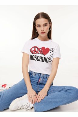 خرید مستقیم از ترکیه و ترندیول تیشرت زنانه برند  Moschino Jeans با کد 5003090126