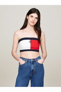 خرید مستقیم از ترکیه و ترندیول تیشرت زنانه برند تامی هیلفیگر Tommy Hilfiger با کد DW0DW18440YBR