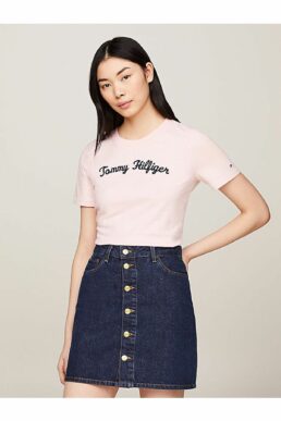 خرید مستقیم از ترکیه و ترندیول تیشرت زنانه برند تامی هیلفیگر Tommy Hilfiger با کد WW0WW42589