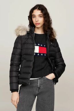 خرید مستقیم از ترکیه و ترندیول کاپشن زنانه برند تامی هیلفیگر Tommy Hilfiger با کد DW0DW18312-BDS