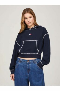 خرید مستقیم از ترکیه و ترندیول سویشرت زنانه برند تامی هیلفیگر Tommy Hilfiger با کد DW0DW19714C1G