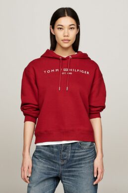 خرید مستقیم از ترکیه و ترندیول سویشرت زنانه برند تامی هیلفیگر Tommy Hilfiger با کد WW0WW43598