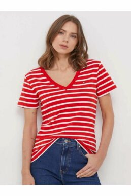 خرید مستقیم از ترکیه و ترندیول تیشرت زنانه برند تامی هیلفیگر Tommy Hilfiger با کد WW0WW41892-07