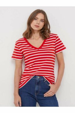 خرید مستقیم از ترکیه و ترندیول تیشرت زنانه برند تامی هیلفیگر Tommy Hilfiger با کد WW0WW41892-07